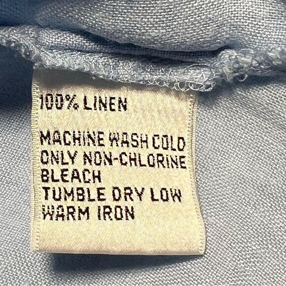 Talbots Womens Irish Linen Button Up Top Size MP Beach Preppy Casual Travel - Picture 6 of 6